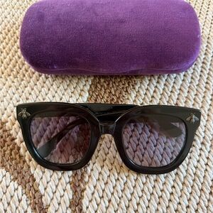 Gucci Black  Sunglasses with Bee Detail